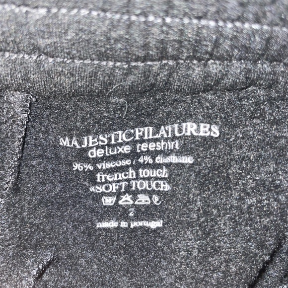 Majestic Filatures Drawstring pants Sweatpants Size 2 Small SOFT gray RT $215 - Picture 5 of 5